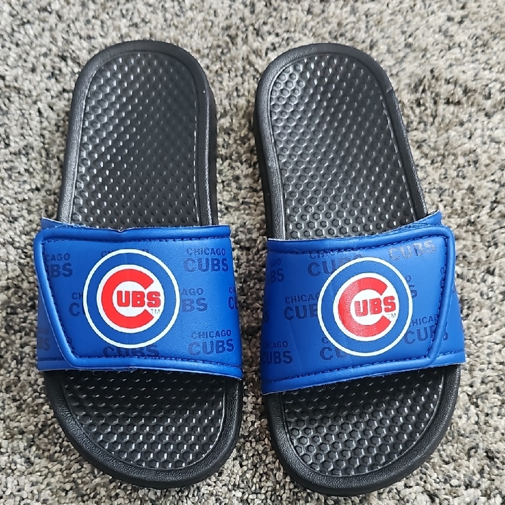 Chicago Cubs Kids Slide Sandals - Black and Blue